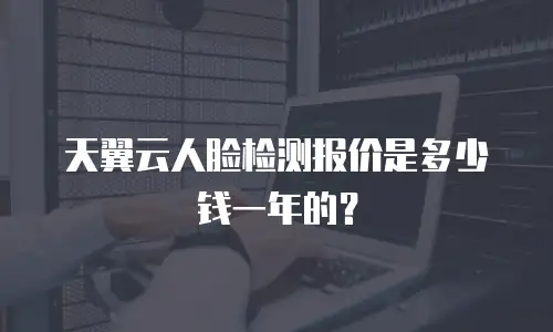 天翼云人脸检测报价是多少钱一年的？