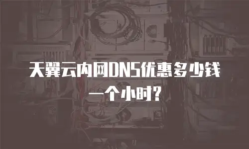 天翼云内网DNS优惠多少钱一个小时？
