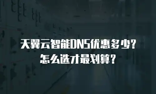 天翼云智能DNS优惠多少？怎么选才最划算？