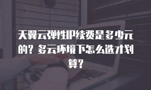 天翼云弹性IP续费是多少元的？多云环境下怎么选才划算？