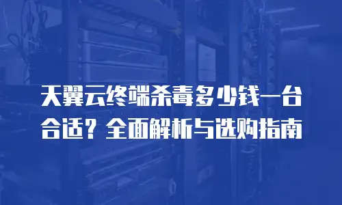 天翼云终端杀毒多少钱一台合适？全面解析与选购指南