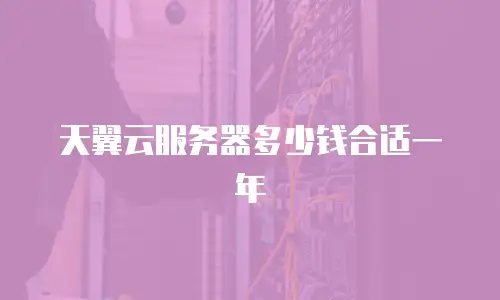 天翼云服务器多少钱合适一年