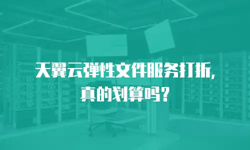 天翼云弹性文件服务打折，真的划算吗？