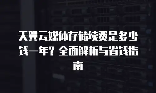 天翼云媒体存储续费是多少钱一年？全面解析与省钱指南