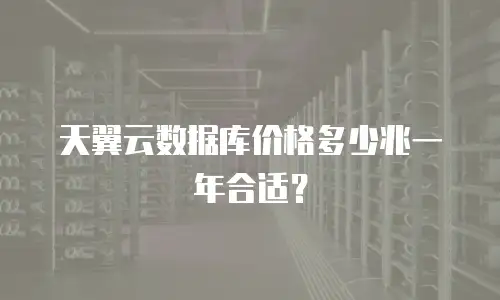 天翼云数据库价格多少兆一年合适？