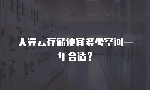 天翼云存储便宜多少空间一年合适？