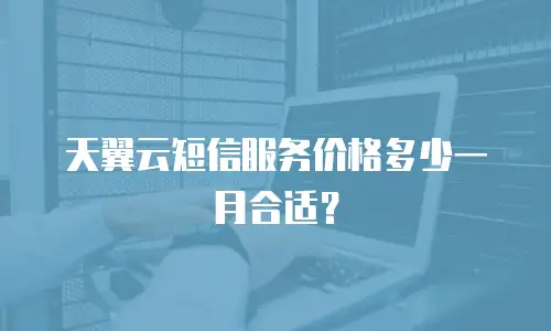 天翼云短信服务价格多少一月合适？