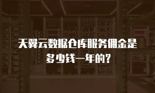 天翼云数据仓库服务佣金是多少钱一年的？