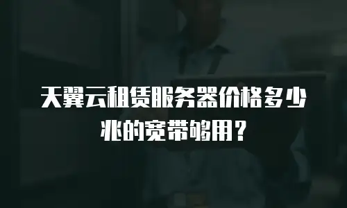 天翼云租赁服务器价格多少兆的宽带够用？
