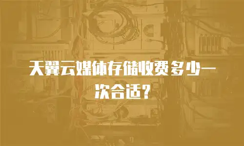 天翼云媒体存储收费多少一次合适？
