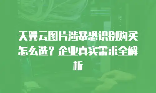 天翼云图片涉暴恐识别购买怎么选？企业真实需求全解析