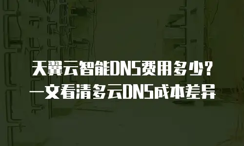 天翼云智能DNS费用多少？一文看清多云DNS成本差异