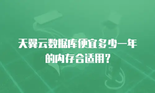 天翼云数据库便宜多少一年的内存合适用？