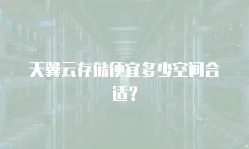 天翼云存储便宜多少空间合适？