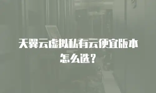 天翼云虚拟私有云便宜版本怎么选？