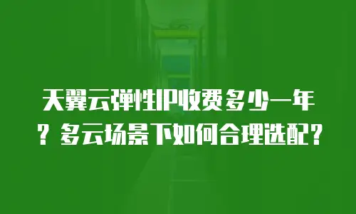 天翼云弹性IP收费多少一年？多云场景下如何合理选配？