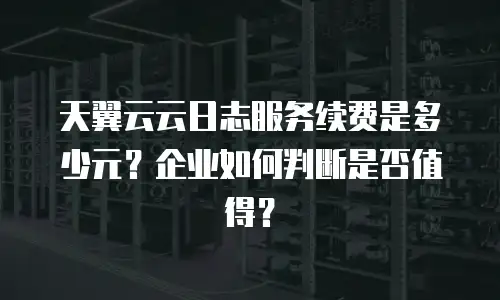 天翼云云日志服务续费是多少元？企业如何判断是否值得？