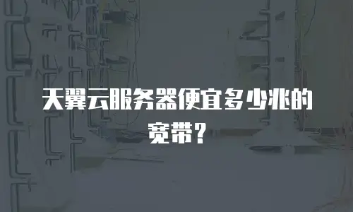天翼云服务器便宜多少兆的宽带？