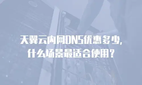 天翼云内网DNS优惠多少，什么场景最适合使用？