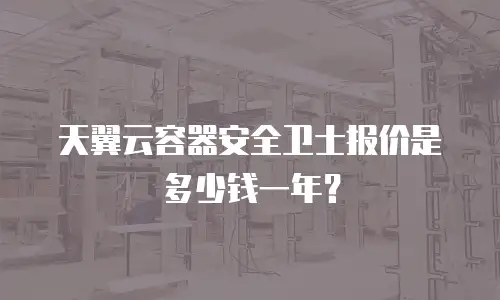 天翼云容器安全卫士报价是多少钱一年？