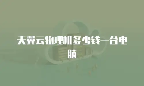 天翼云物理机多少钱一台电脑