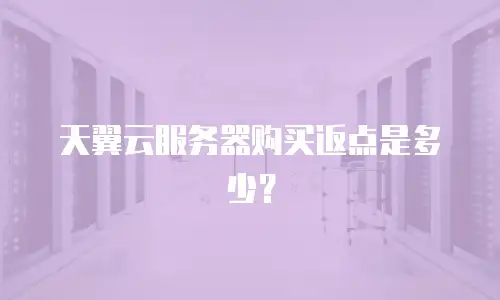天翼云服务器购买返点是多少？