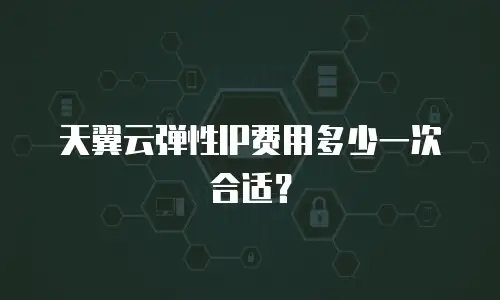 天翼云弹性IP费用多少一次合适？
