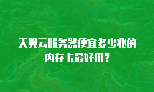 天翼云服务器便宜多少兆的内存卡最好用？