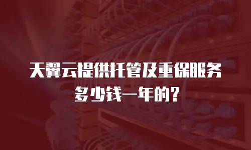 天翼云提供托管及重保服务多少钱一年的？