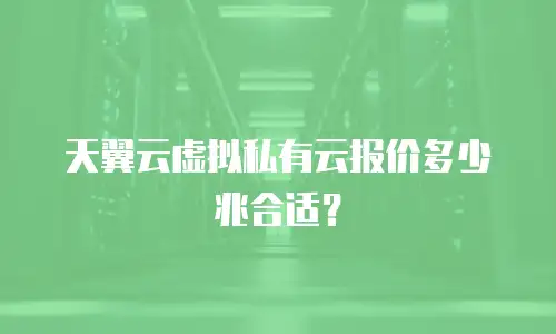 天翼云虚拟私有云报价多少兆合适？
