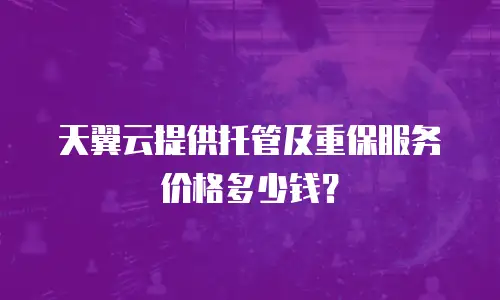 天翼云提供托管及重保服务价格多少钱？