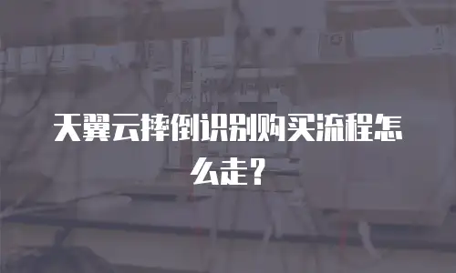 天翼云摔倒识别购买流程怎么走？