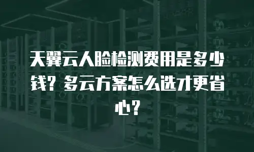 天翼云人脸检测费用是多少钱？多云方案怎么选才更省心？
