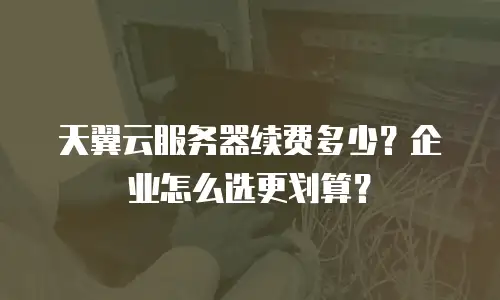 天翼云服务器续费多少？企业怎么选更划算？