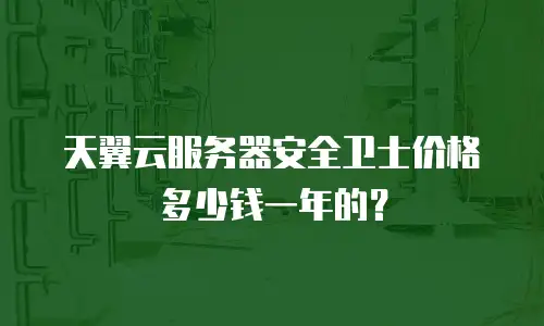 天翼云服务器安全卫士价格多少钱一年的？