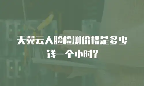 天翼云人脸检测价格是多少钱一个小时？