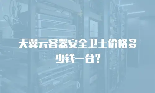 天翼云容器安全卫士价格多少钱一台？