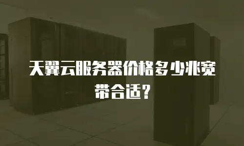 天翼云服务器价格多少兆宽带合适？