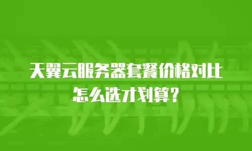 天翼云服务器套餐价格对比怎么选才划算？