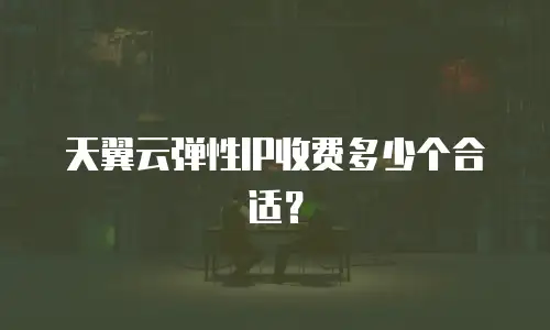 天翼云弹性IP收费多少个合适？