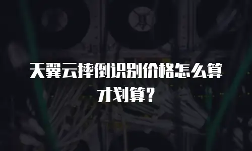天翼云摔倒识别价格怎么算才划算？
