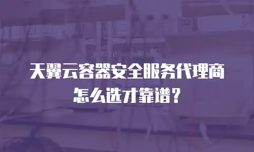 天翼云容器安全服务代理商怎么选才靠谱？