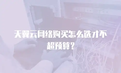 天翼云网络购买怎么选才不超预算？