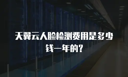 天翼云人脸检测费用是多少钱一年的？