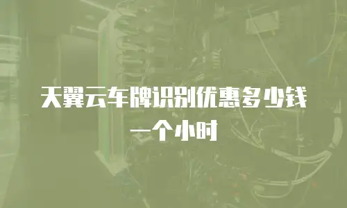 天翼云车牌识别优惠多少钱一个小时