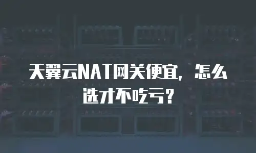天翼云NAT网关便宜，怎么选才不吃亏？