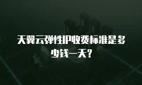 天翼云弹性IP收费标准是多少钱一天？
