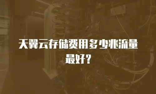 天翼云存储费用多少兆流量最好？