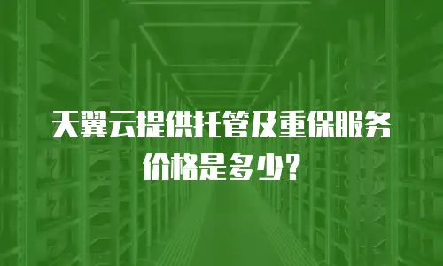 天翼云提供托管及重保服务价格是多少？