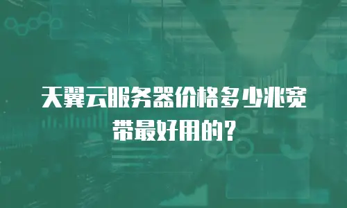 天翼云服务器价格多少兆宽带最好用的？